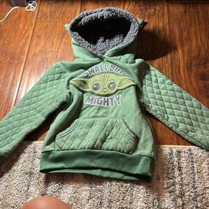 3 piece sweat suit. Star Wars baby Yoda warn once